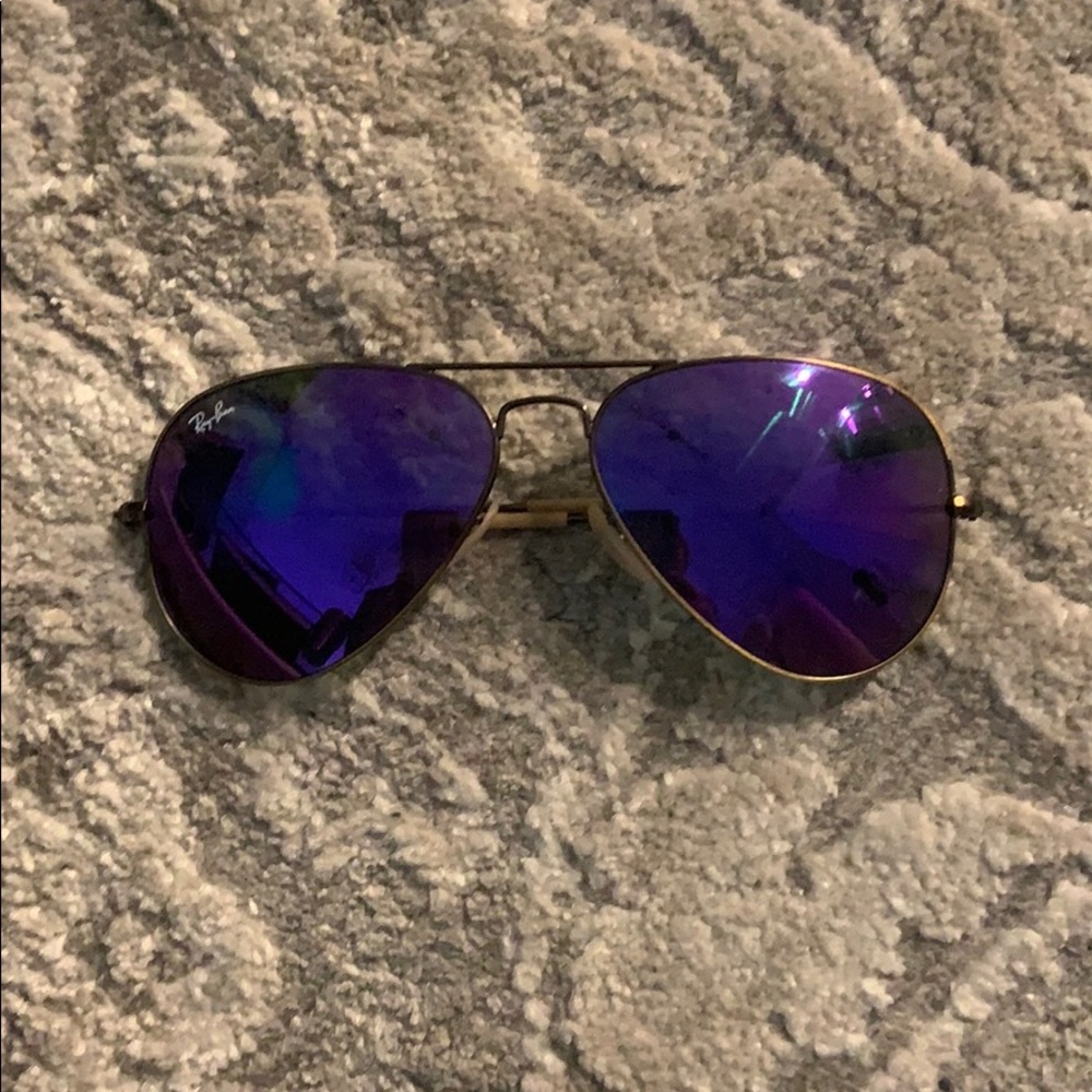 Purple aviator ray bans